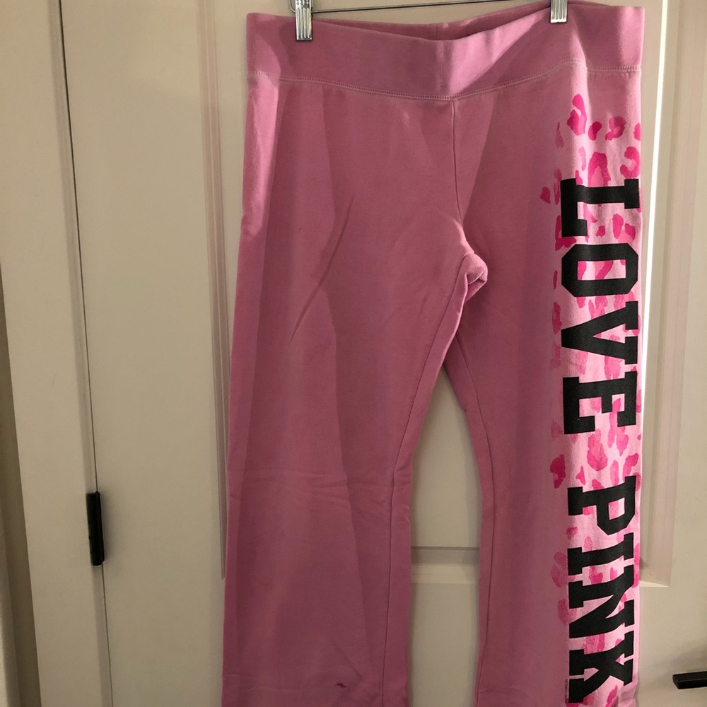 PINK sweatpants slightly worn size medium